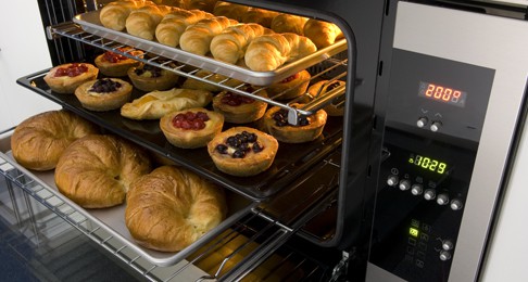 A clean convection oven